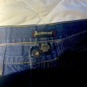 Irreverent denim jeans . 32x32